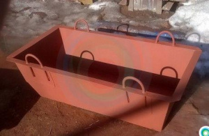 Ящик каменщика для раствора ТРПо-0,25м3 - с петлями